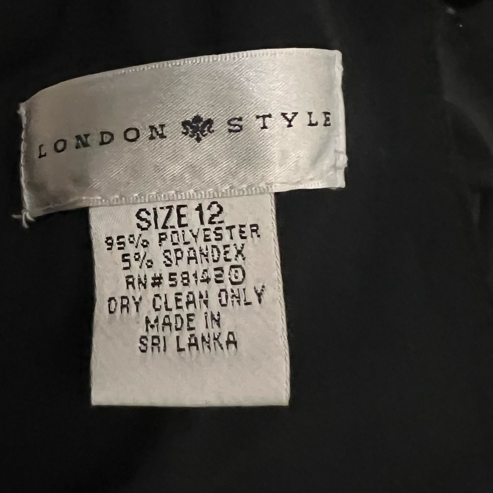 London Style Black Midi Dress Size 12 - Picture 10 of 11